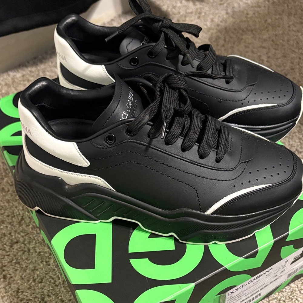 Dolce & Gabbana Monochrome Leather Sneakers